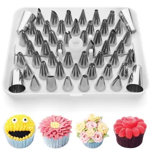 Cake Nozzle Set and Cake Nozzle Tool Used for Making Cake and Pastry Decorations(55 Pcs Set)